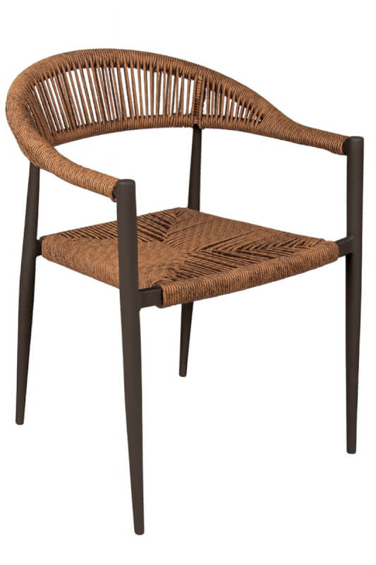 Fauteuil Roppy - anthracite et marron 