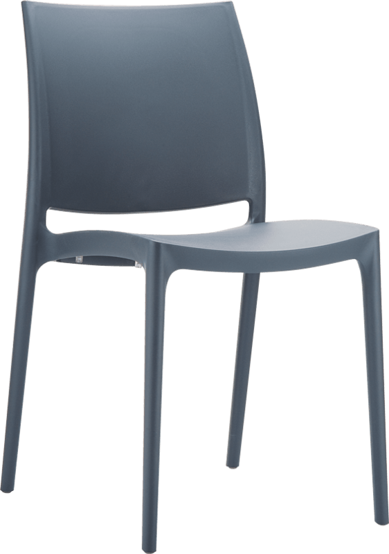 Chaise empilable NOVA polypropylène anthracite