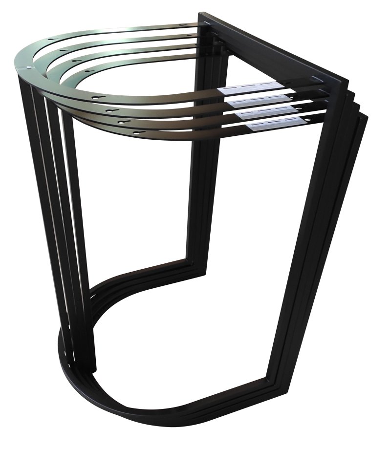 Structure Mange-debout KURVO - coloris noir