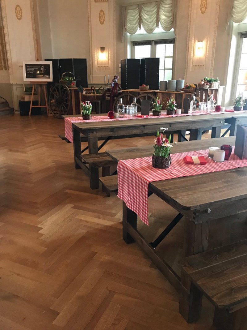 banc bois scenographie mariage