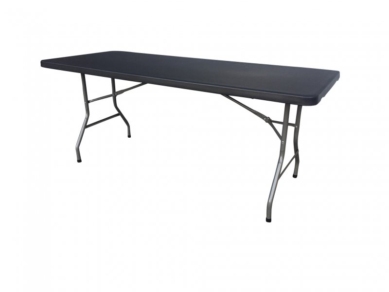 Table pliante Polyéthylène ECO+2 NG rectangulaire 183 x 76 cm - Plateau noir