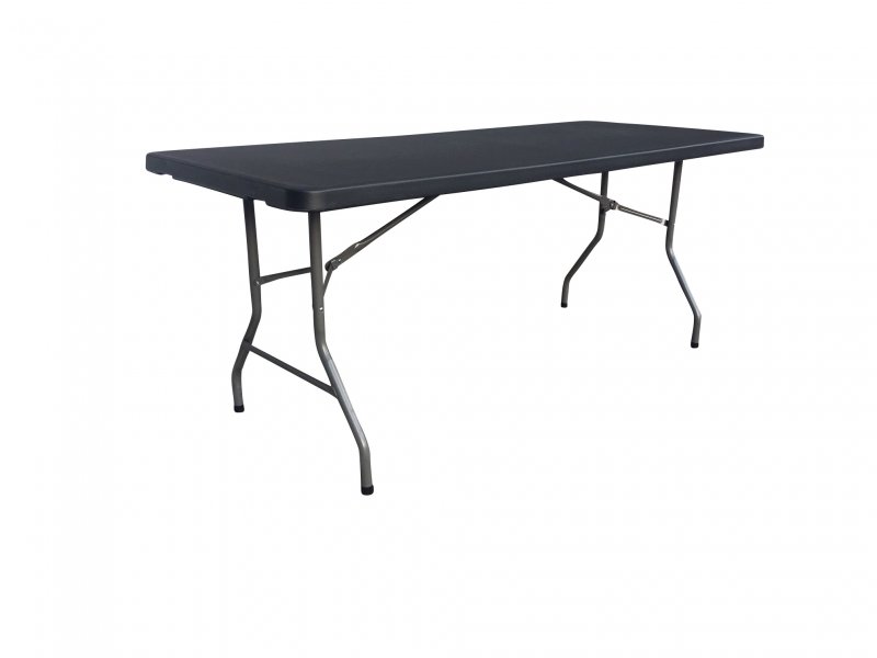 Table pliante Polyéthylène ECO+2 NG rectangulaire 183 x 76 cm - Plateau noir