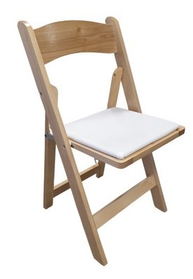 Chaise pliante WEDDING - bois naturel vernis