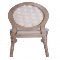 Chaise  Médaillon LOUIS bois cérusé 