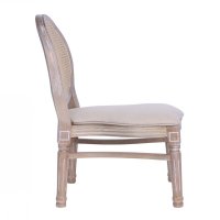 Chaise  Médaillon LOUIS bois cérusé 