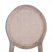 Chaise  Médaillon LOUIS bois cérusé 