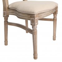 Chaise  Médaillon LOUIS bois cérusé 